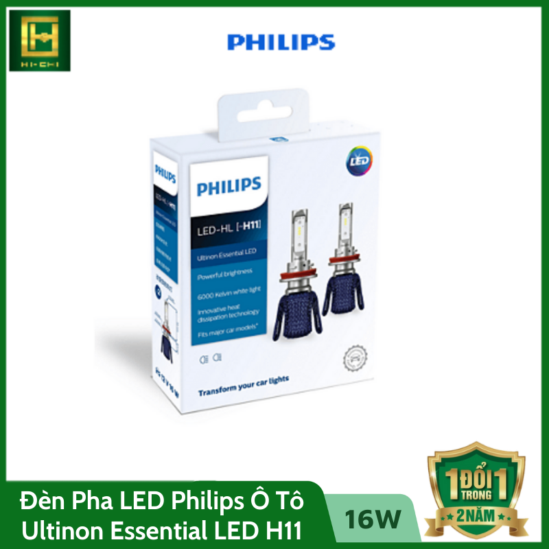 Đèn pha Led xe ô tô/ xe hơi Philips Ultinon Essential LED H11 11362 6000K
